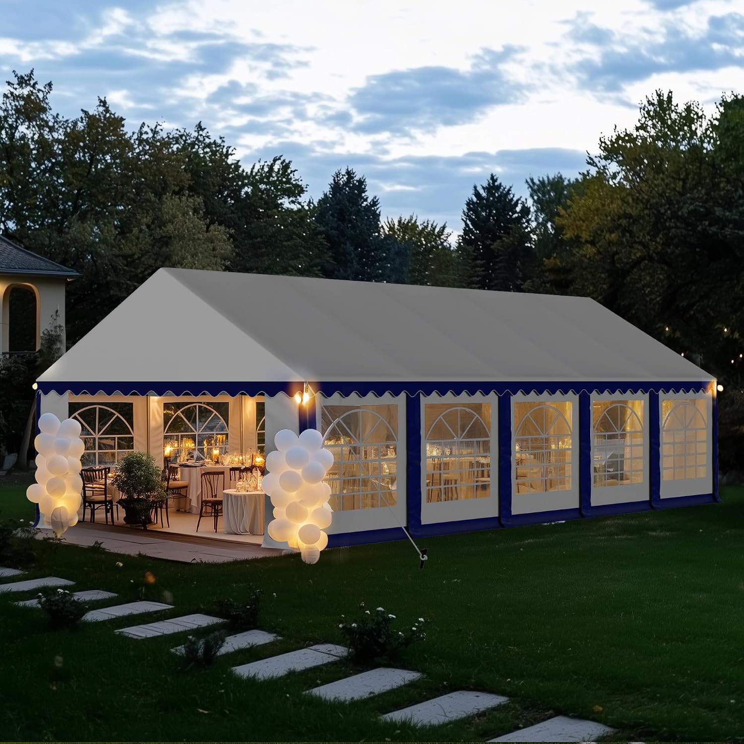 Outdoor Furniture Heavy - Namiot na przyjęcie 16x32 stóp, wytrzymały