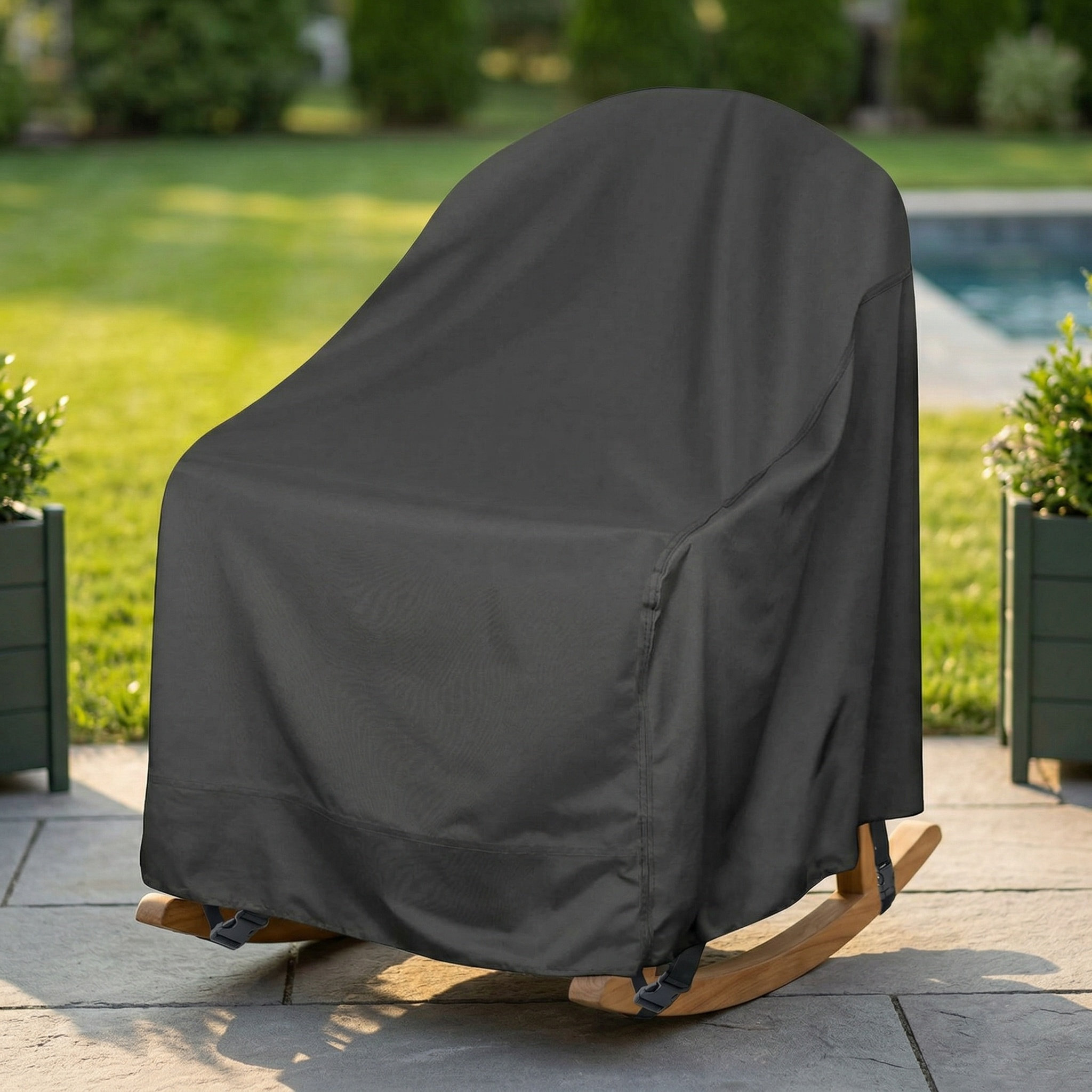 Outdoor Furniture With Covers - Wodoodporny pokrowiec na krzesło bujane, wytrzymały,