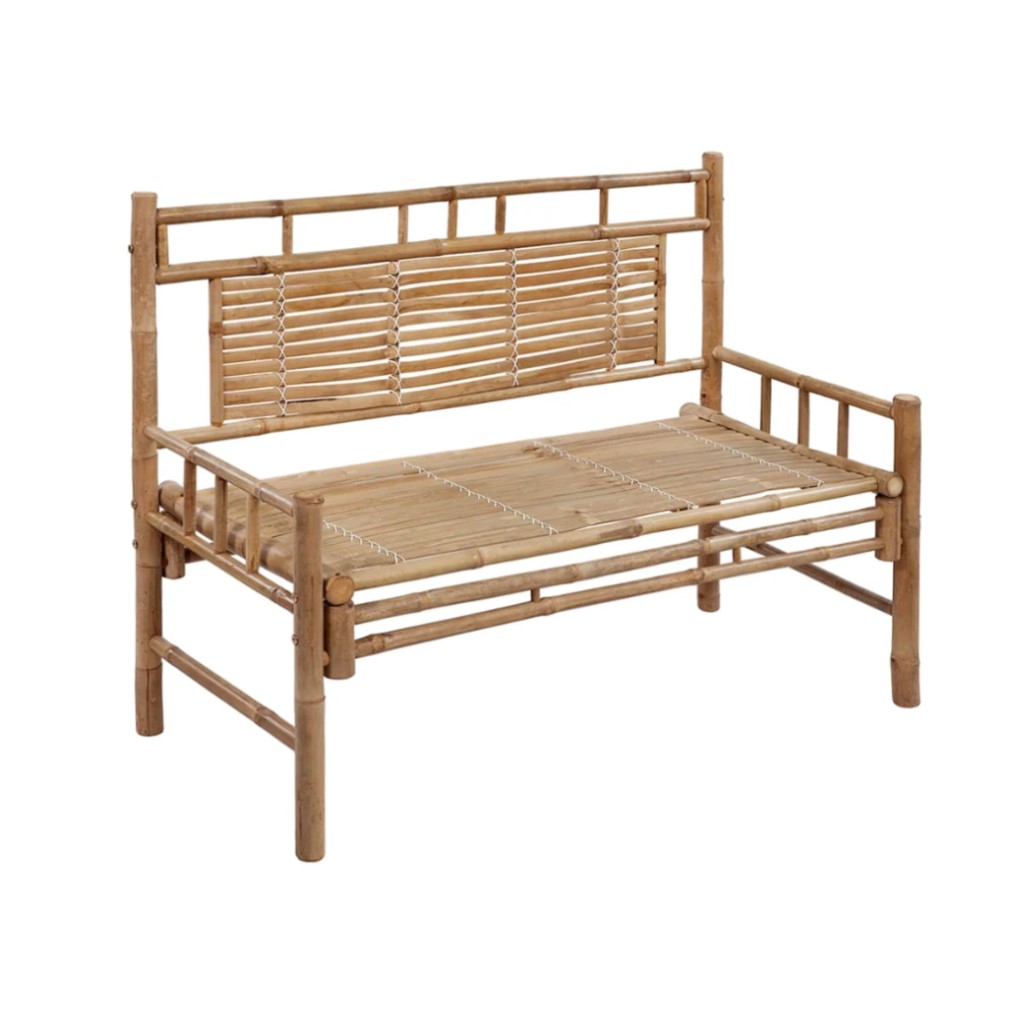 Outdoor Furniture Vietnam - # Vintage Rustykalna Bambusowa Ławka Ogrodowa