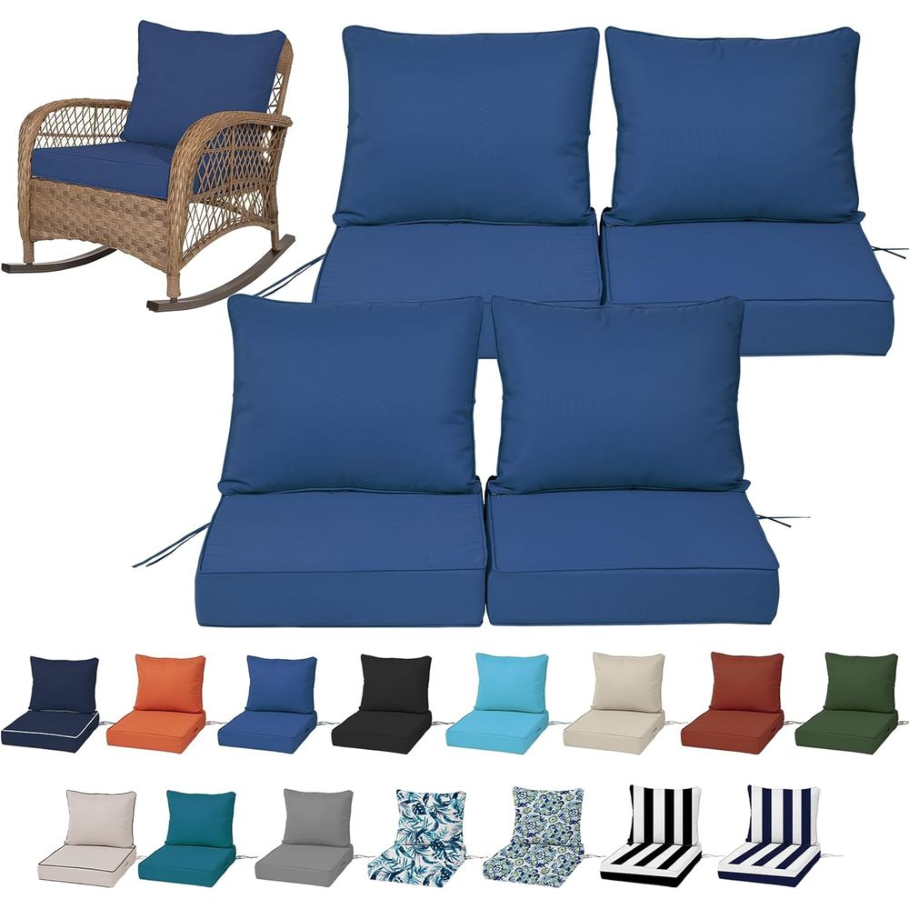 Zestaw 4 poduszek na głębokie  – Outdoor Furniture Fabric recenzja i cena