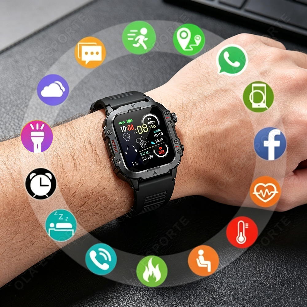 Wytrzymały wojskowy smartwatch – Outdoor Rug Waterproof recenzja i cena