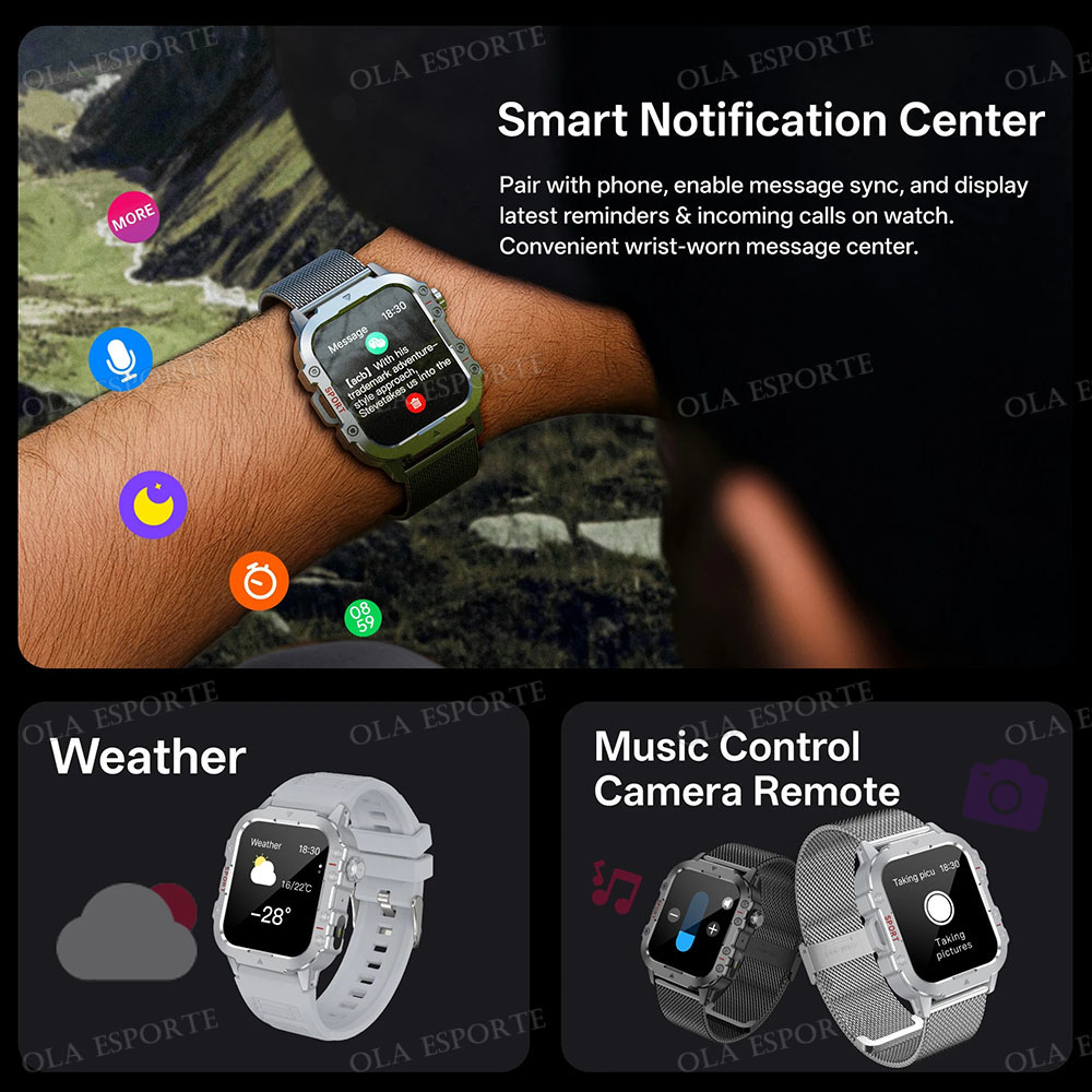 Wytrzymały wojskowy smartwatch – Outdoor Rug Waterproof recenzja i cena