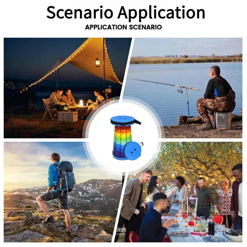 Tęczowy teleskopowy stołek kem – Outdoor Furniture Europe recenzja i cena