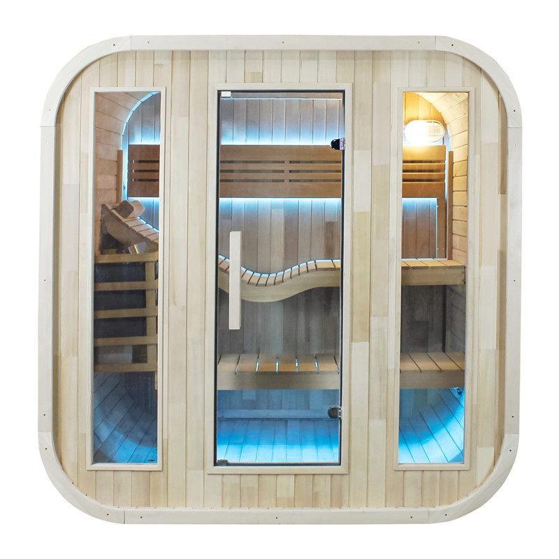 Zewnętrzna sauna w stylu nowoc – Outdoor Furniture Europe recenzja i cena