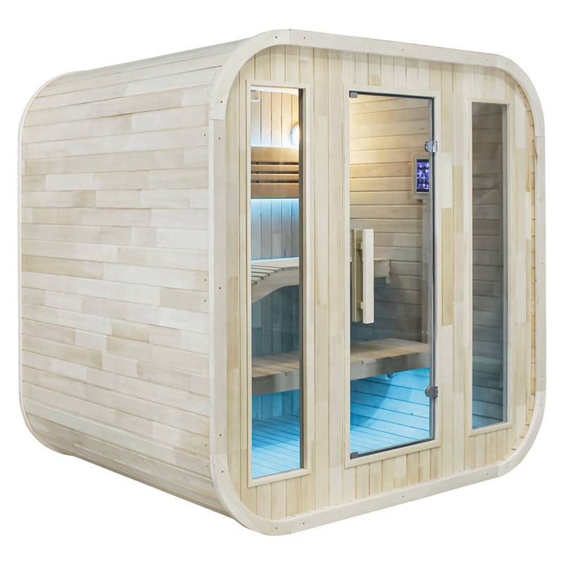 Zewnętrzna sauna w stylu nowoc – Outdoor Furniture Europe recenzja i cena